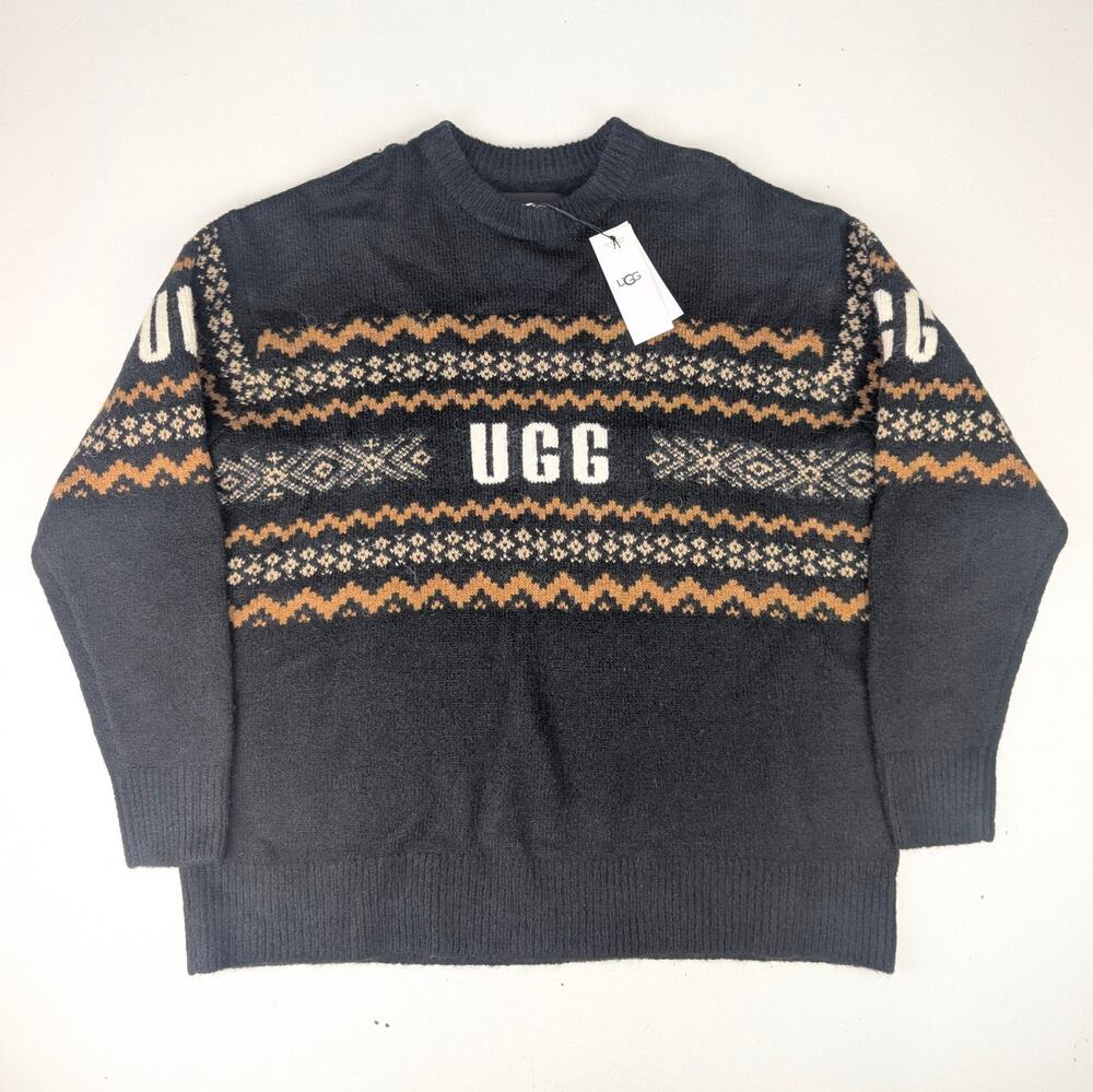 UGG Kaelan UGGisle Sweater - Adult Unisex Medium - Black/Caramel